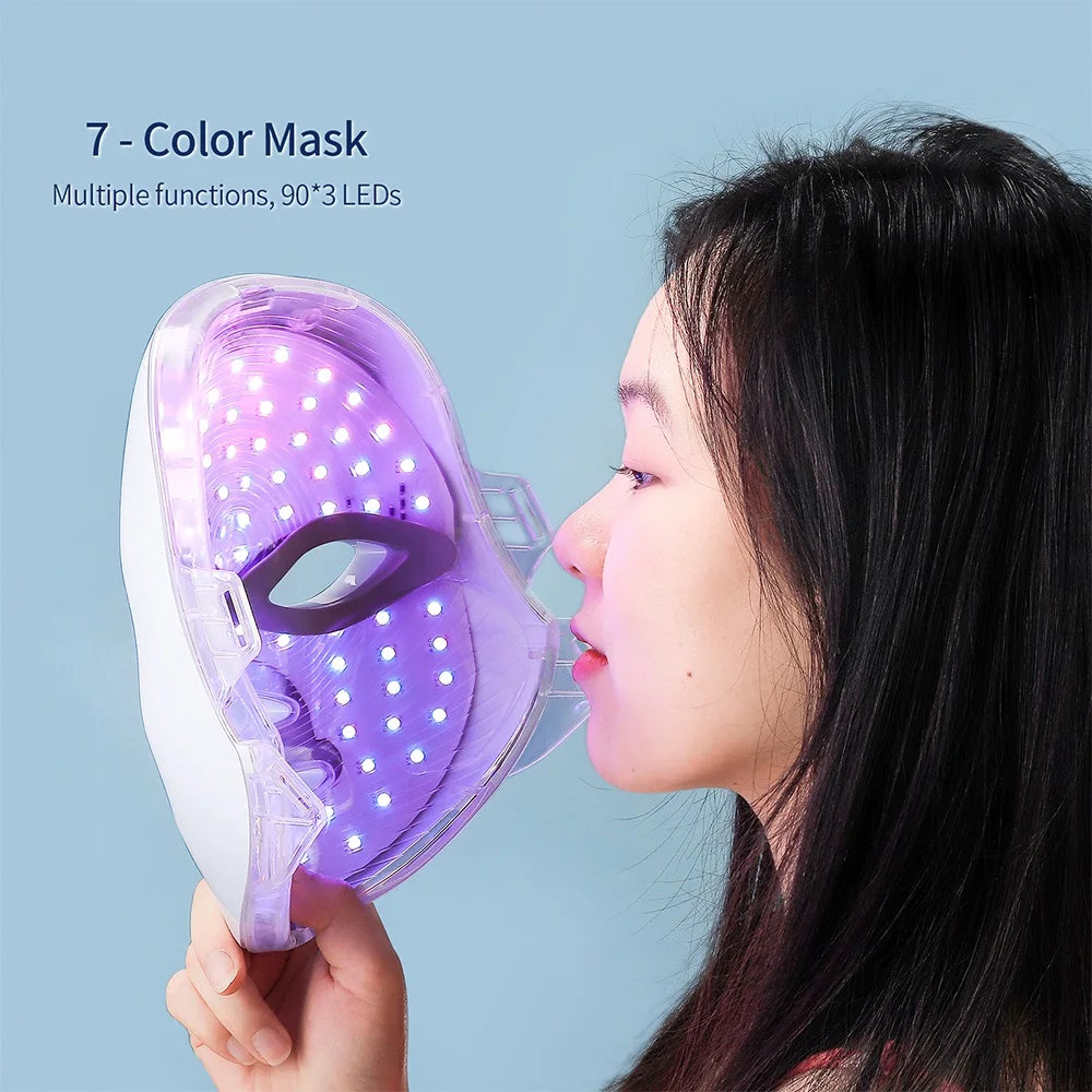 VELYN™ 7-Kleuren LED Gezichtsmasker – Draadloze Lichttherapie voor Huidherstel